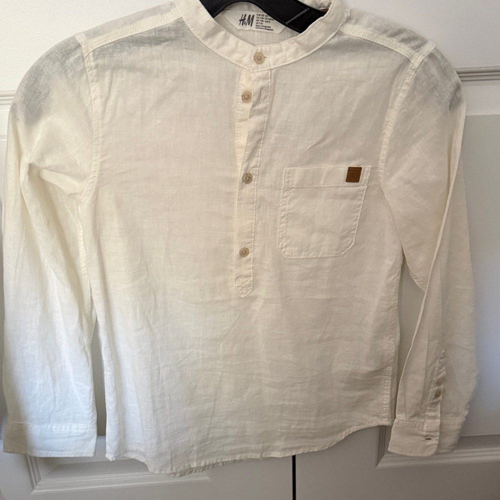 H&M Kids Cream Button Down Shirt